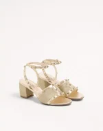 Valentino Rockstud Sandal In Laminated Nappa With Cornely Embroidery 60Mm - Image 6